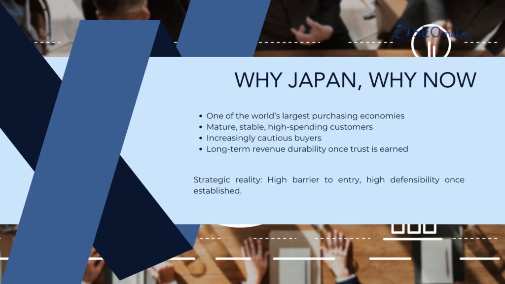why japan why now